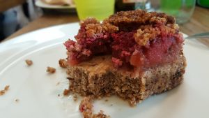 Raspberry apple slice at UMU in Bondi Beach