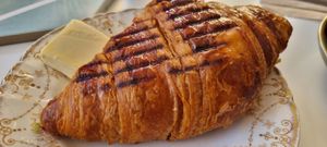 Crossiant with butter at Keystone Coffee in North London