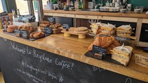 I had the croissant and I recommend it to all! at Keystone Coffee in North London