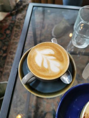 Oat flat white at Keystone Coffee in North London