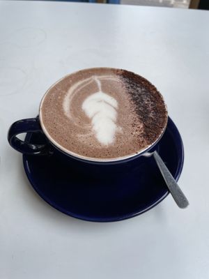 Hot chocolate   at Keystone Coffee in North London