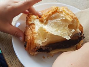 Pain au chocolat 😋 at Keystone Coffee in North London