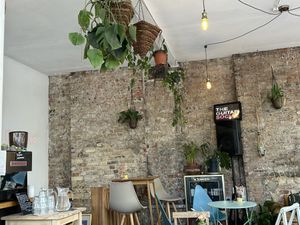 inside  at Keystone Coffee in North London