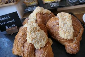 almond croissant  at Keystone Coffee in North London
