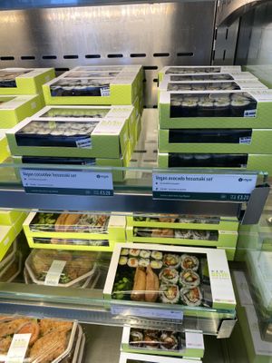 Vegan sushi  at Wasabi - Old Compton Street in London