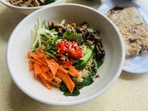 Chili noodles is my first option  at Tian Tian Chi Su 天天吃素 in West Singapore