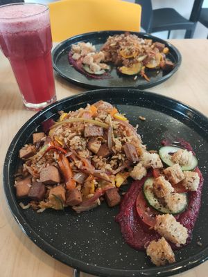 Meal of the day, also came with lentil soup at ChapiYork in Bogota