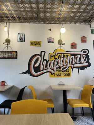 Wall inside the restaurant   at ChapiYork in Bogota