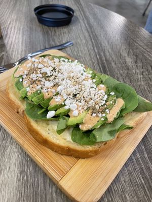 Vegan avocado toast  at The Porch in Prescott