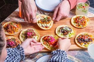 Taco flights... at Cantina del Barrio in Cheltenham