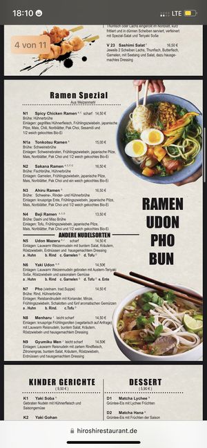   at Hiroshi Restaurant in Frankfurt