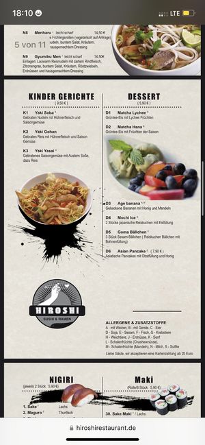   at Hiroshi Restaurant in Frankfurt