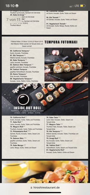   at Hiroshi Restaurant in Frankfurt