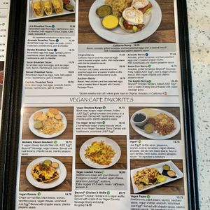 Vegan Breakfast Menu  at Seven Mile Cafe in Mesquite