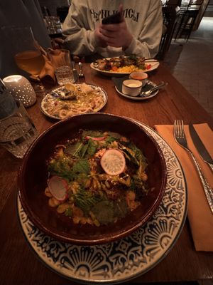 Sesame Cauliflower Dish with Lima Bean Mash  at Darya in Halifax
