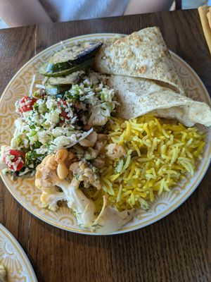 Plate from weekend brunch buffet at Darya in Halifax