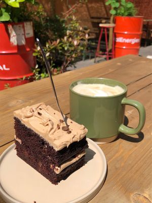 31/5/24 chocolate espresso blackcurrant cake at The Not Found Kitchen in Bristol