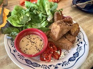Burmese Tofu  at Lil' Deb's Oasis in Hudson
