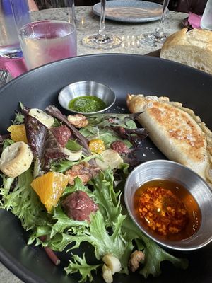 Empanada from our recent July visit  at VINIA Wine & Kitchen in Winter Park