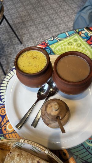 Turmeric and chai latte  at Tula in Montreal