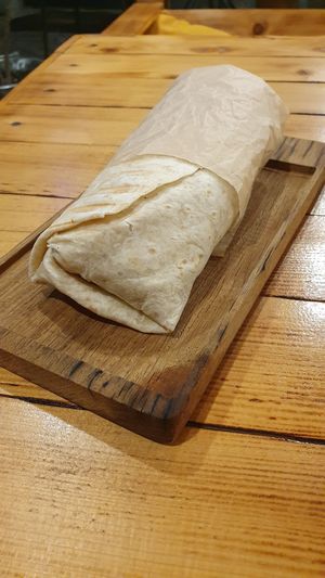 Falafel wrap at Stricha in Tbilisi