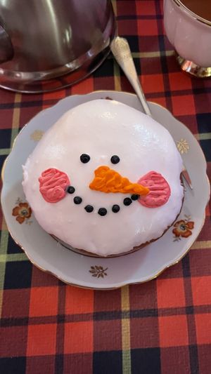 Filled with strawberry jam and peanut butter  at Stricha in Tbilisi