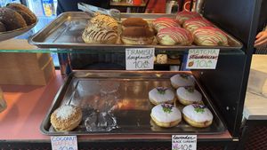 Various donuts  at Stricha in Tbilisi