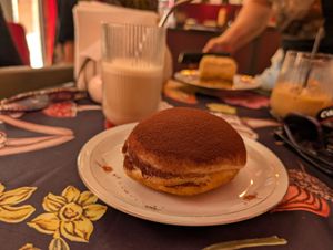 Tiramisu donut at Stricha in Tbilisi