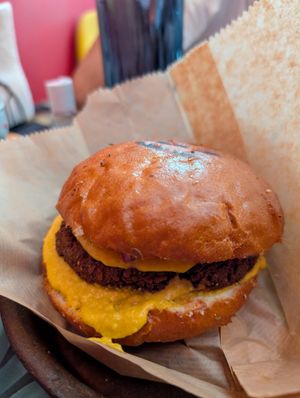 Cheeseburger at Stricha in Tbilisi
