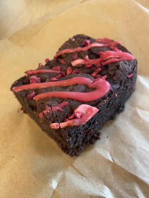 Chocolate and raspberry brownie  at Flour Power  in Maidstone