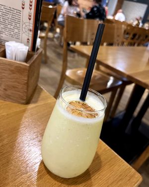 Pineapple and lime smoothie, highly recommend! at Dargett Brewpub in Yerevan