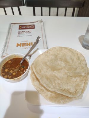 Chole Bhature at Ganapati Restaurant in Lalitpur