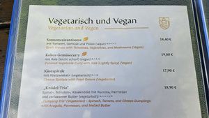 Speisekarte September 2025 at Wirtshaus St. Bartholomä in Schoenau Am Koenigssee