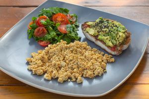 Desayuno vegano at Can Cocal in El Cuyo