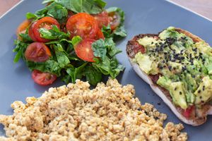 Desayuno vegano at Can Cocal in El Cuyo