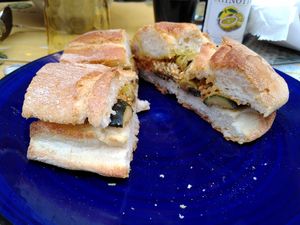 Vegan sandwich at A Putia in Siracusa
