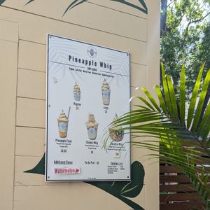 Menu at The Pineapple Hut in Charleston