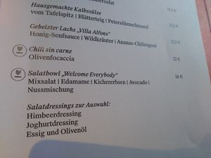 Menu 1 at Zum grünen Kakadu in Mainz