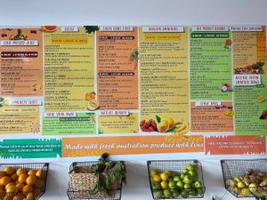 Full Menu  at Juice Veda in South Yarra