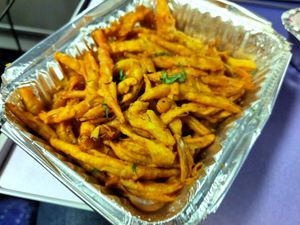 Onion bhaji at Out of India in Barcelona
