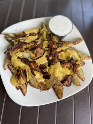 Queso fries   at The Golden Spoon in Edmond