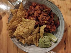 Chili sin carne at Osteria in Bolla in San Luca