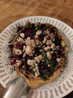 Sweet potatoes hummus at Osteria in Bolla in San Luca
