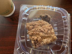 Crumhorn coffee cake (did not make it home)  at Crumhorn Coffee House in Oneonta