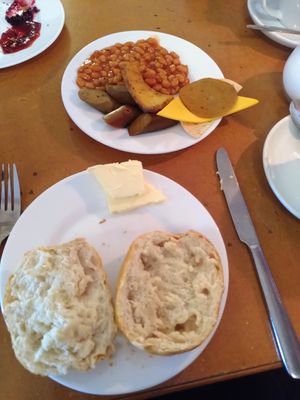 English breakfast and cold cuts at Cafe Miller in Hamburg