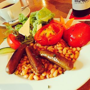 English vegan breakfast  at Cafe Miller in Hamburg