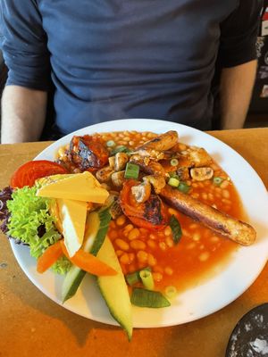 Vegan English breakfast  at Cafe Miller in Hamburg
