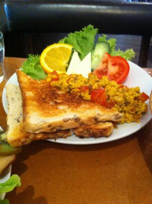 scrambled tofu at Cafe Miller in Hamburg