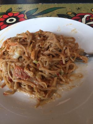 Spicy peanut rice sticks at Boots Bakery & Lounge in Spokane