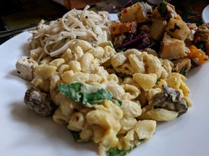 Trio of dishes at Boots Bakery & Lounge in Spokane
